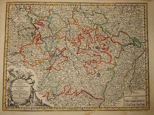 Seutter Matthaeus (1678-1757) Mappa geographica in qua Ducatus Lotharingiae... s.d. (ma 1744) Augsburg, presso C.Lotter 